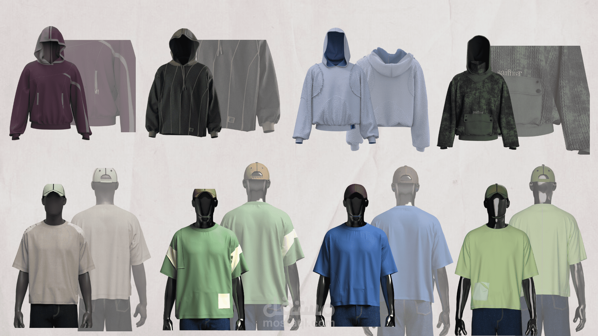 تصميم هوديز وتيشيرتات 3d