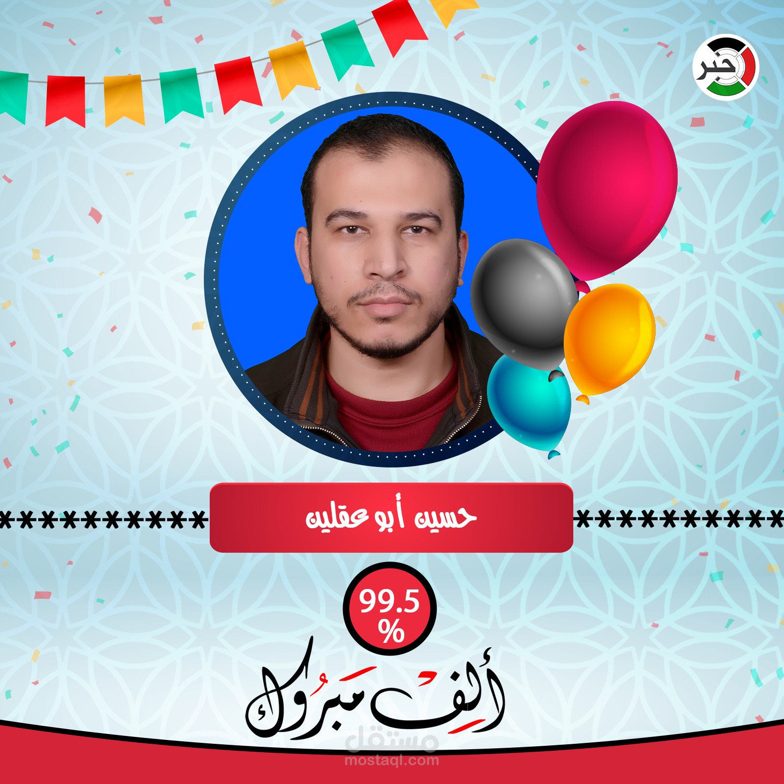 قالب تهنئة بمناسبة النجاح في الثانوية العامة