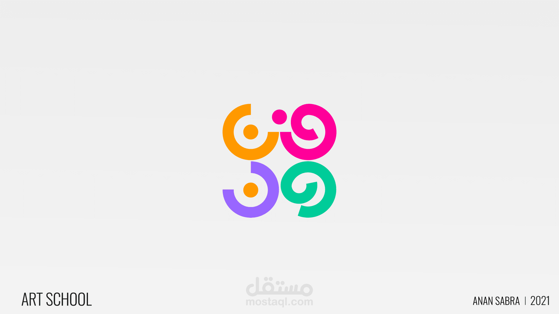 تصميم شعار عربي و هوية بصرية لمنصة تعليم الرسم" فنون " .