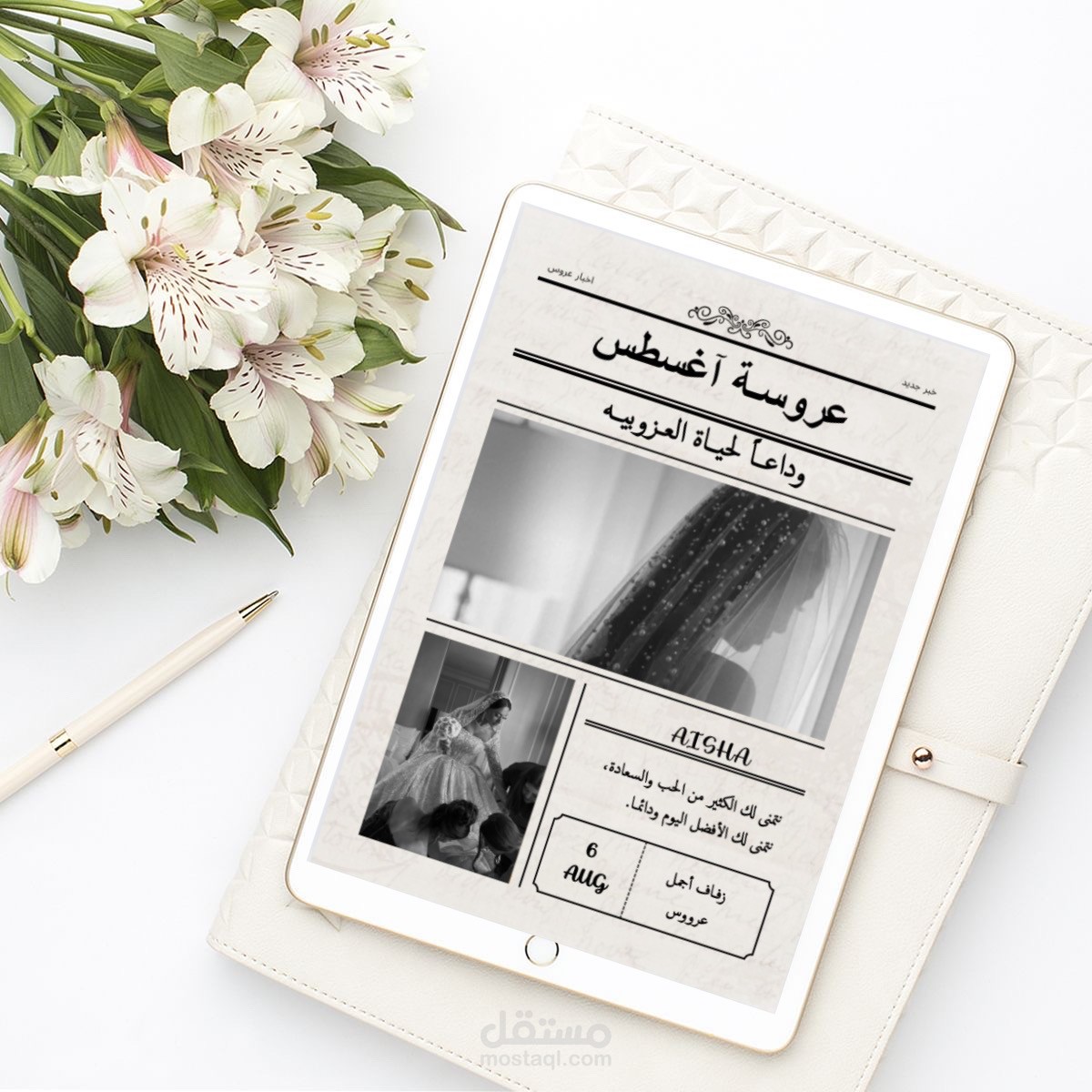 تصميم جريدة توديع العزييه او تخرج
