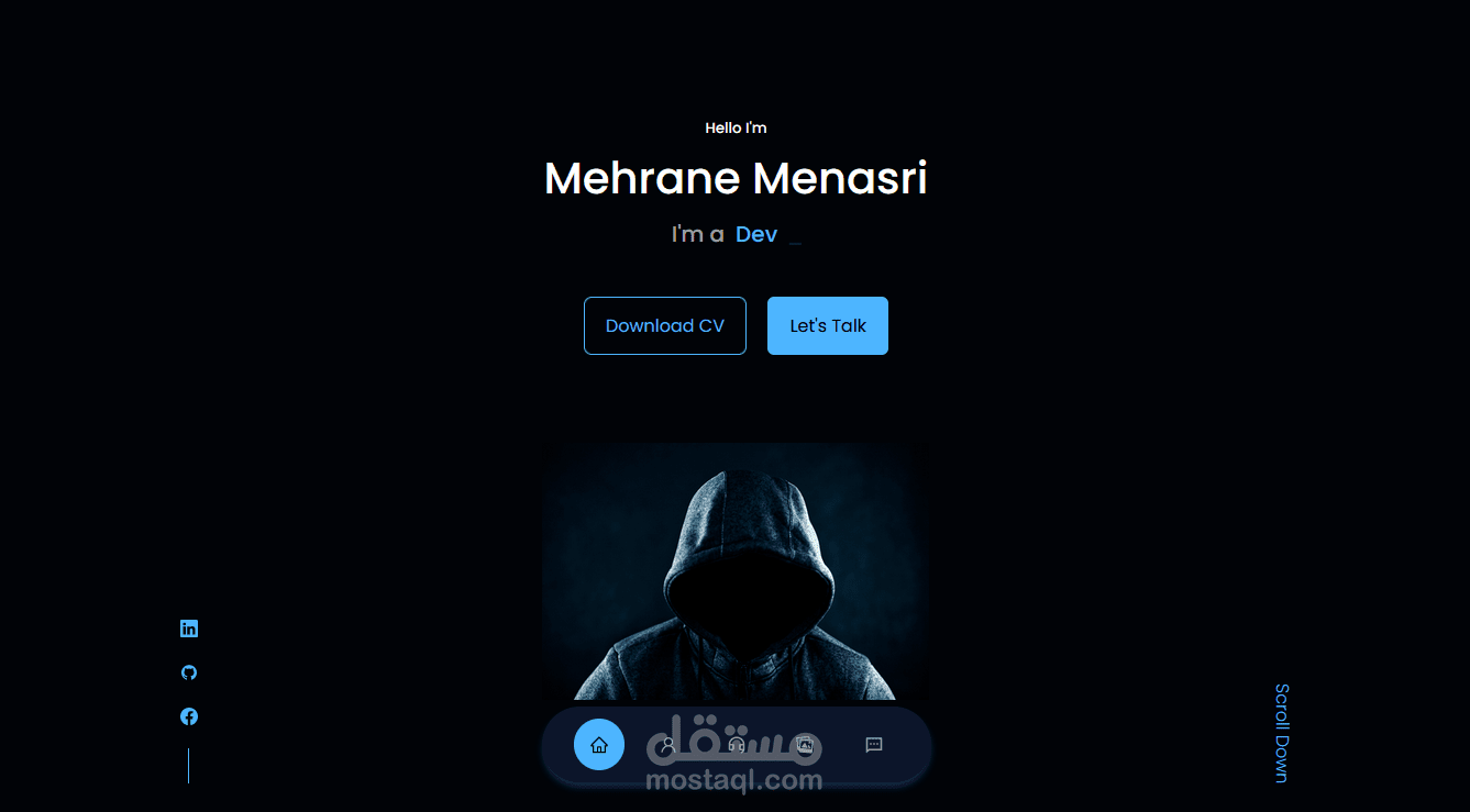 موقع شخصي باستخدام رياكت