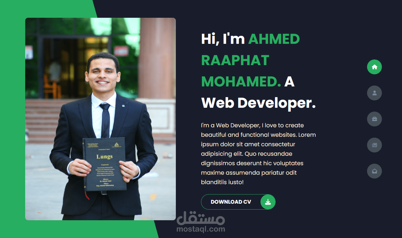موقع ملف شخصي | Personal Portfolio Website