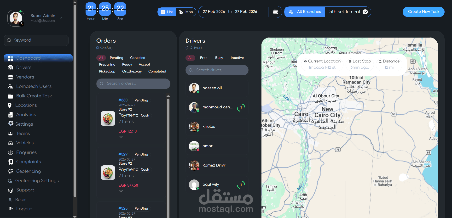 Lomatech Dashboard