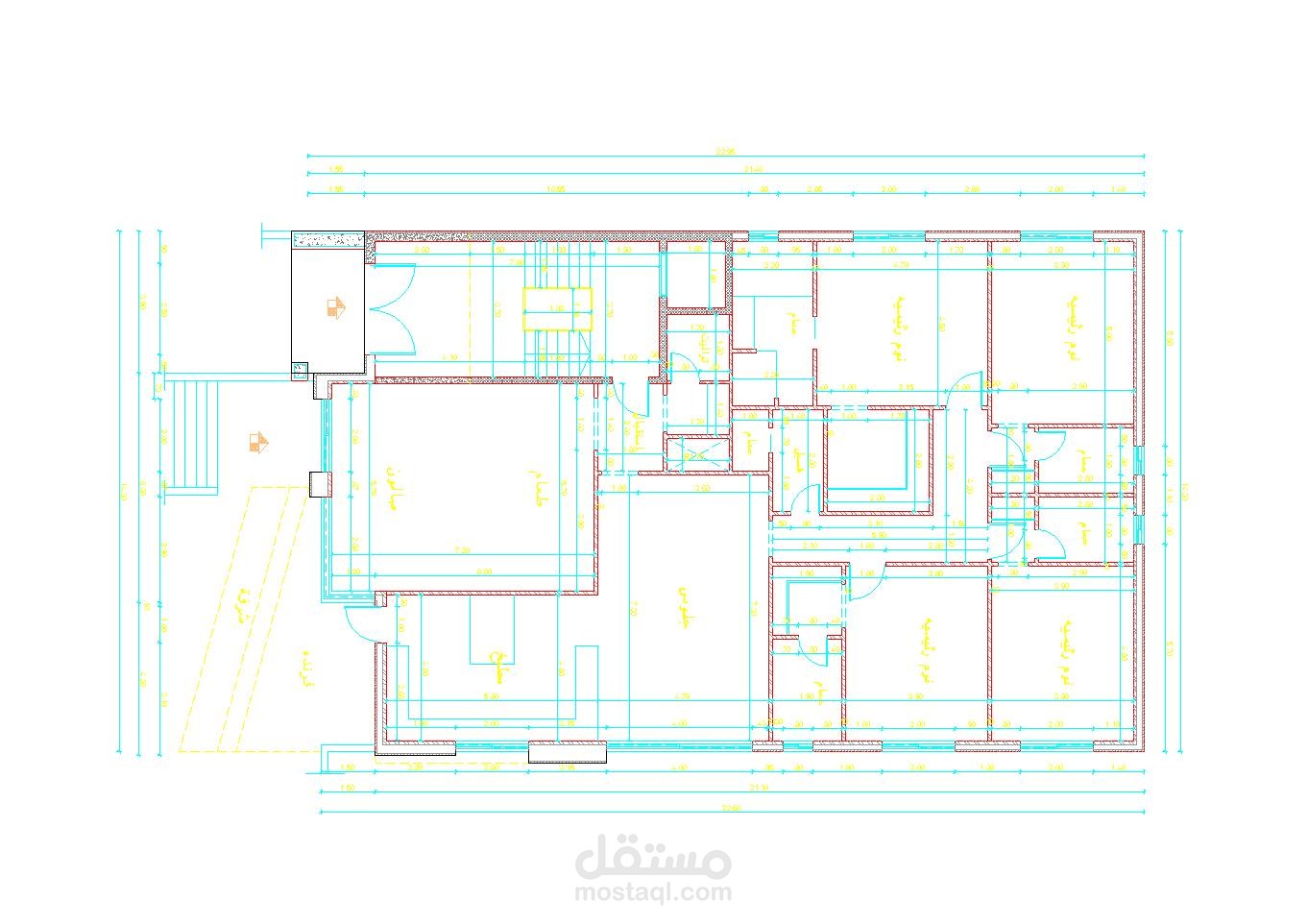 مخطط الطابق الأرضي