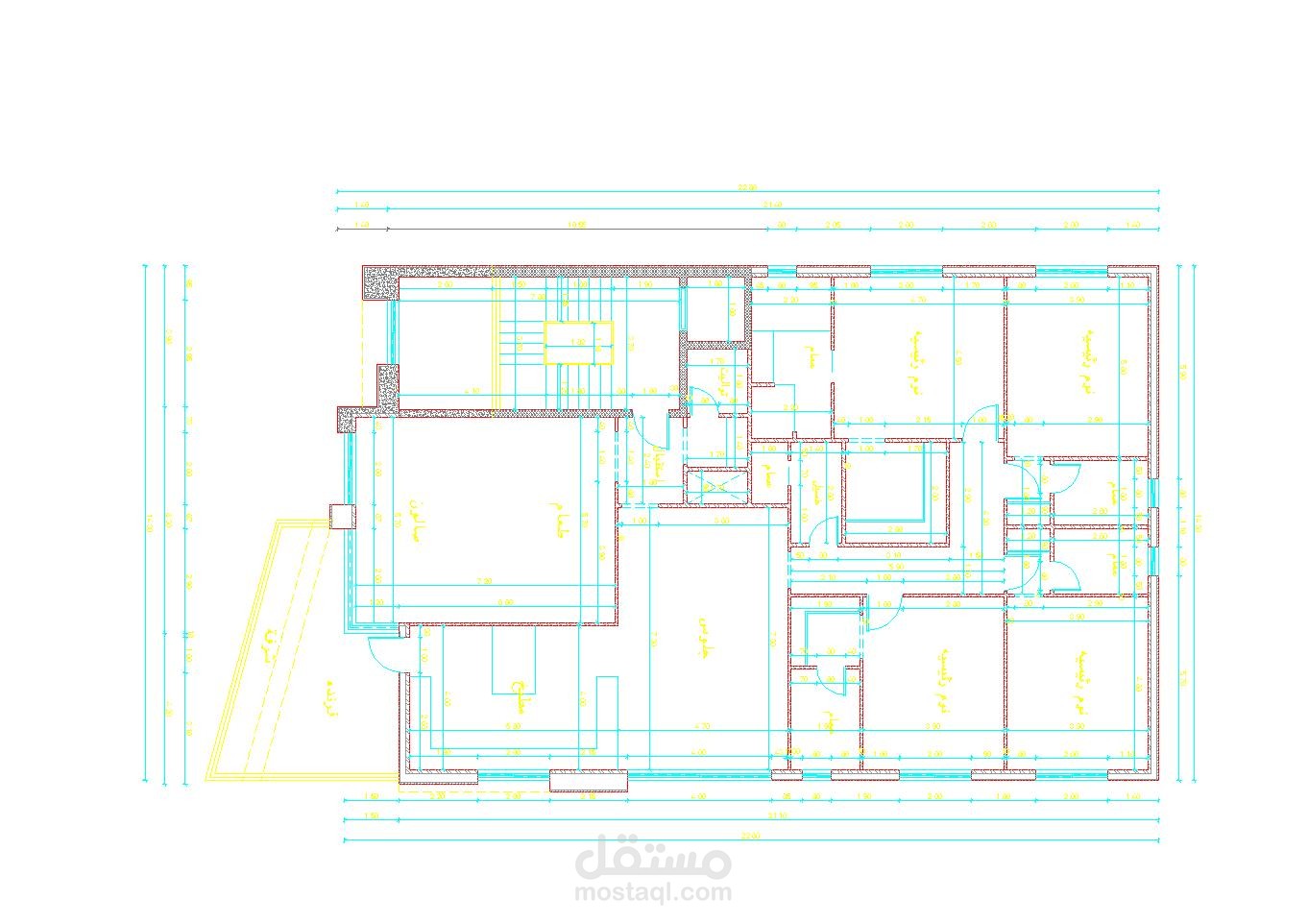 مخطط الطابق الأول