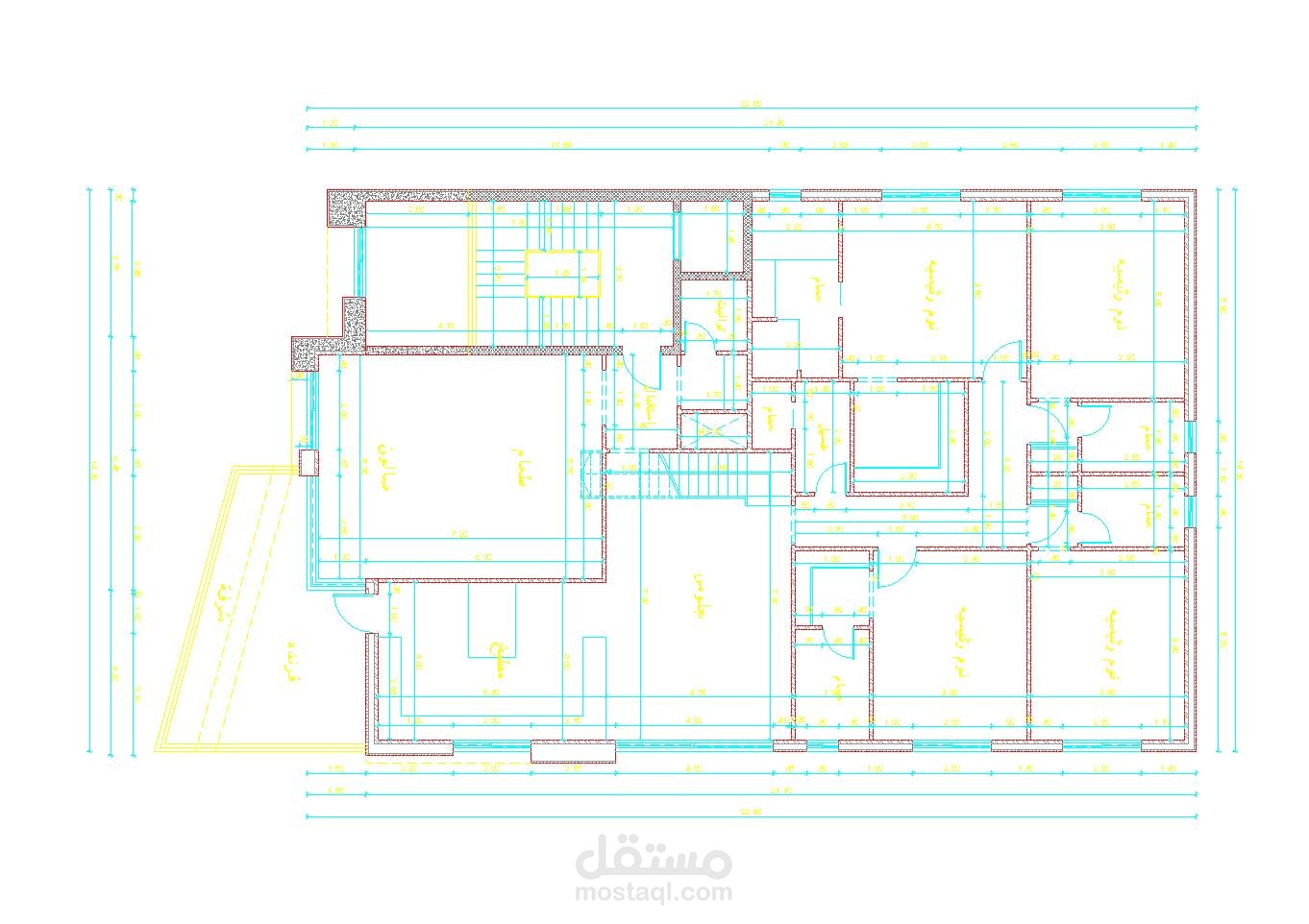 مخطط الطابق الثالث