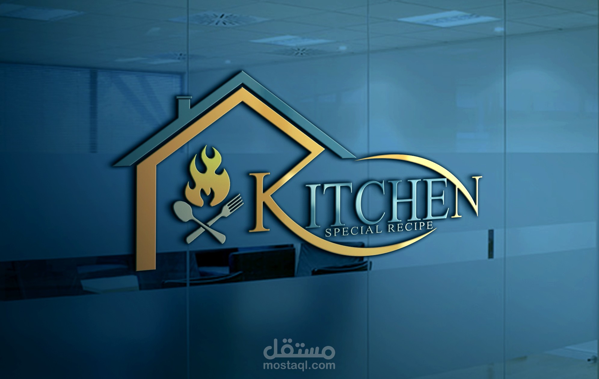 تصميم احترافي لوجو شعار لمطعم