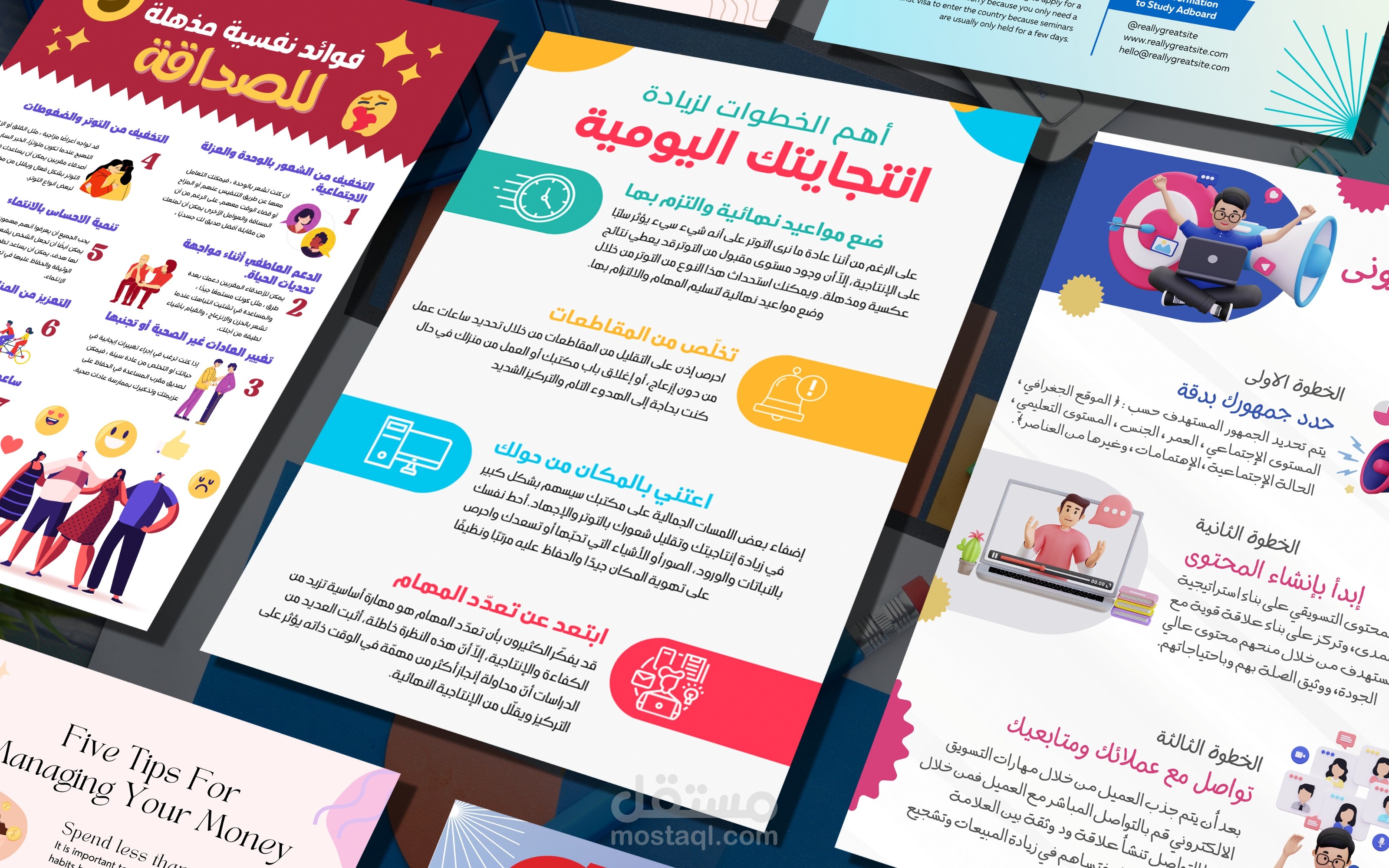 (Infographics) مجموعة تصاميم انفوجرافيك متنوعة