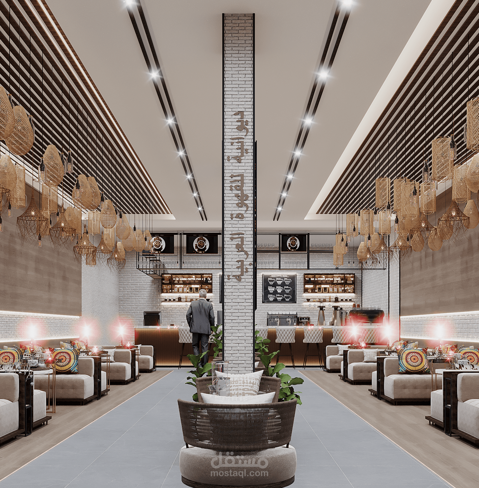 اعادة تصميم مقهى في السعودية