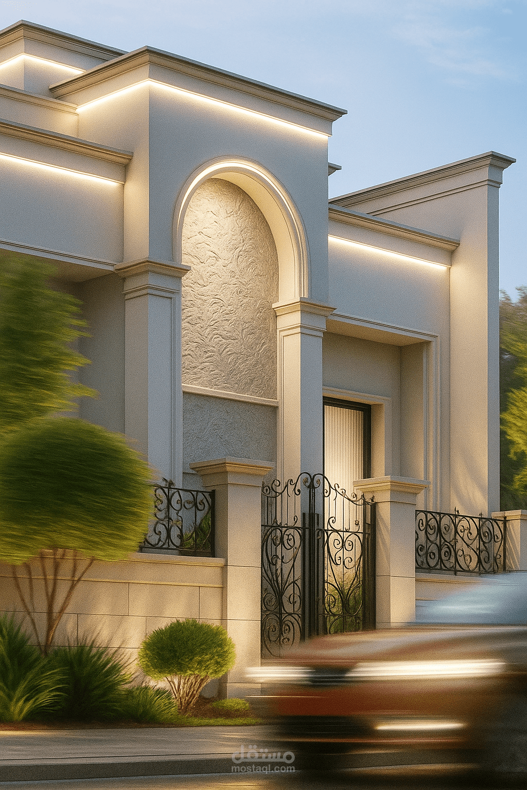 تصميم خارجي و داخلي لبيت صغير _ العراق