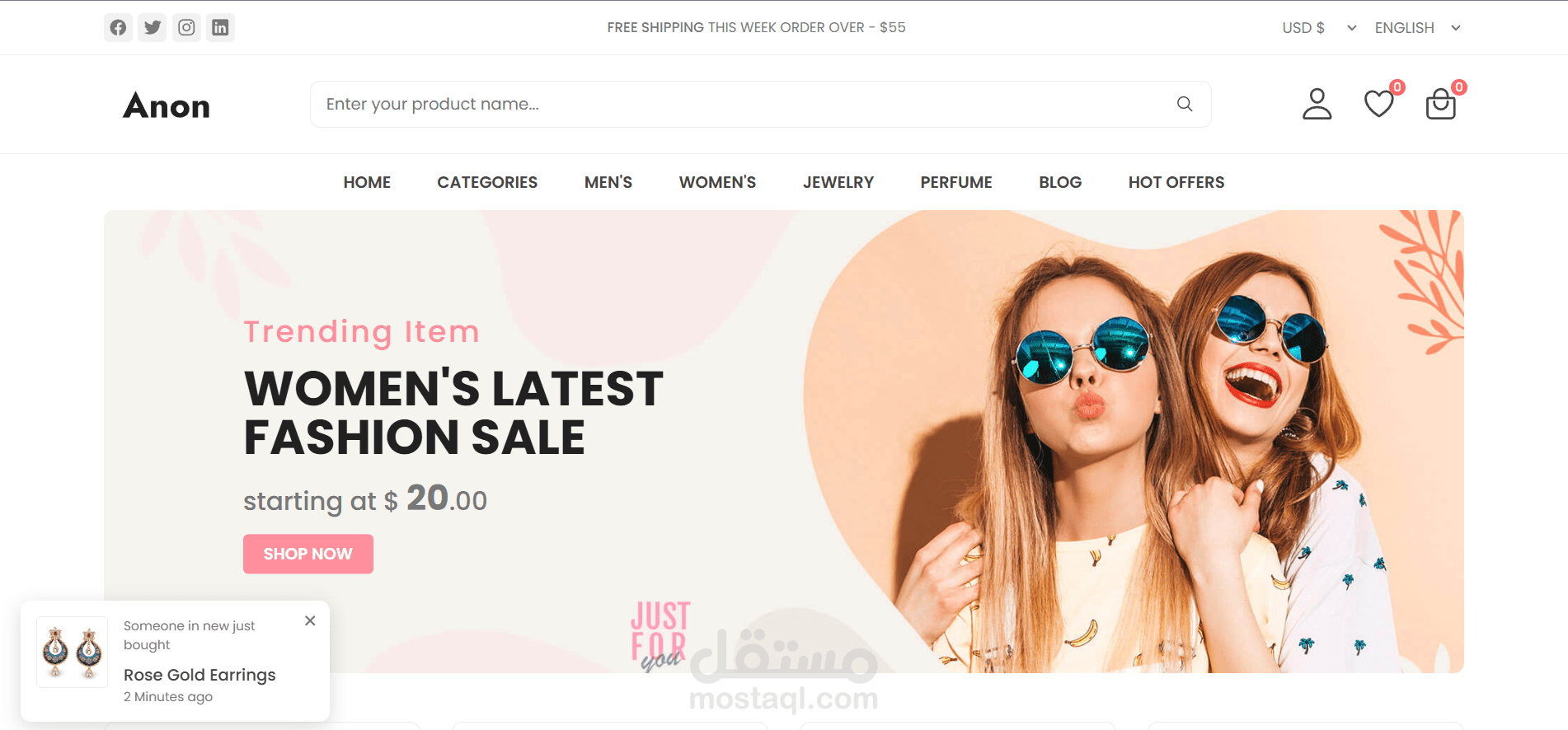 E_Commerce Website with HTML,CSS and JavaScript