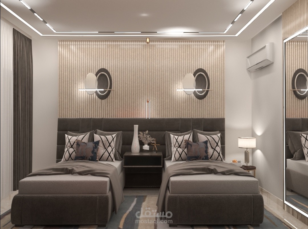 غرفة نوم شباب مزدوجة