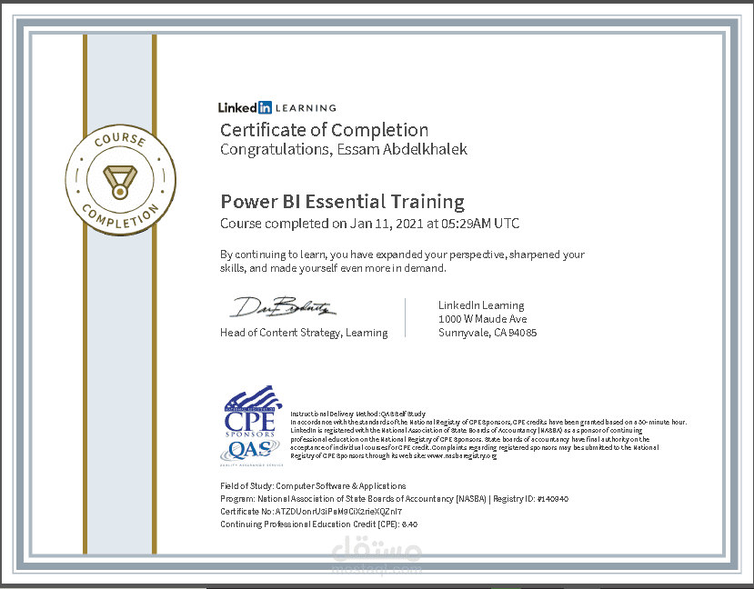 Microsoft Power BI Certificate