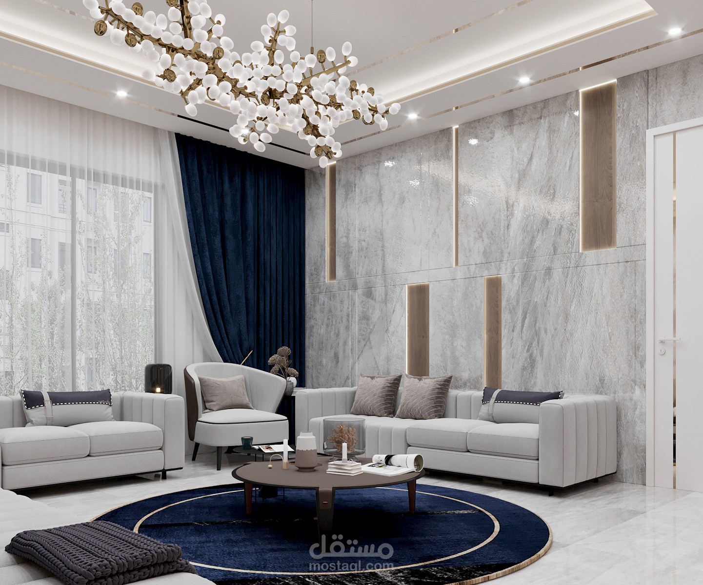 تصميم داخلي لشقة سكنية