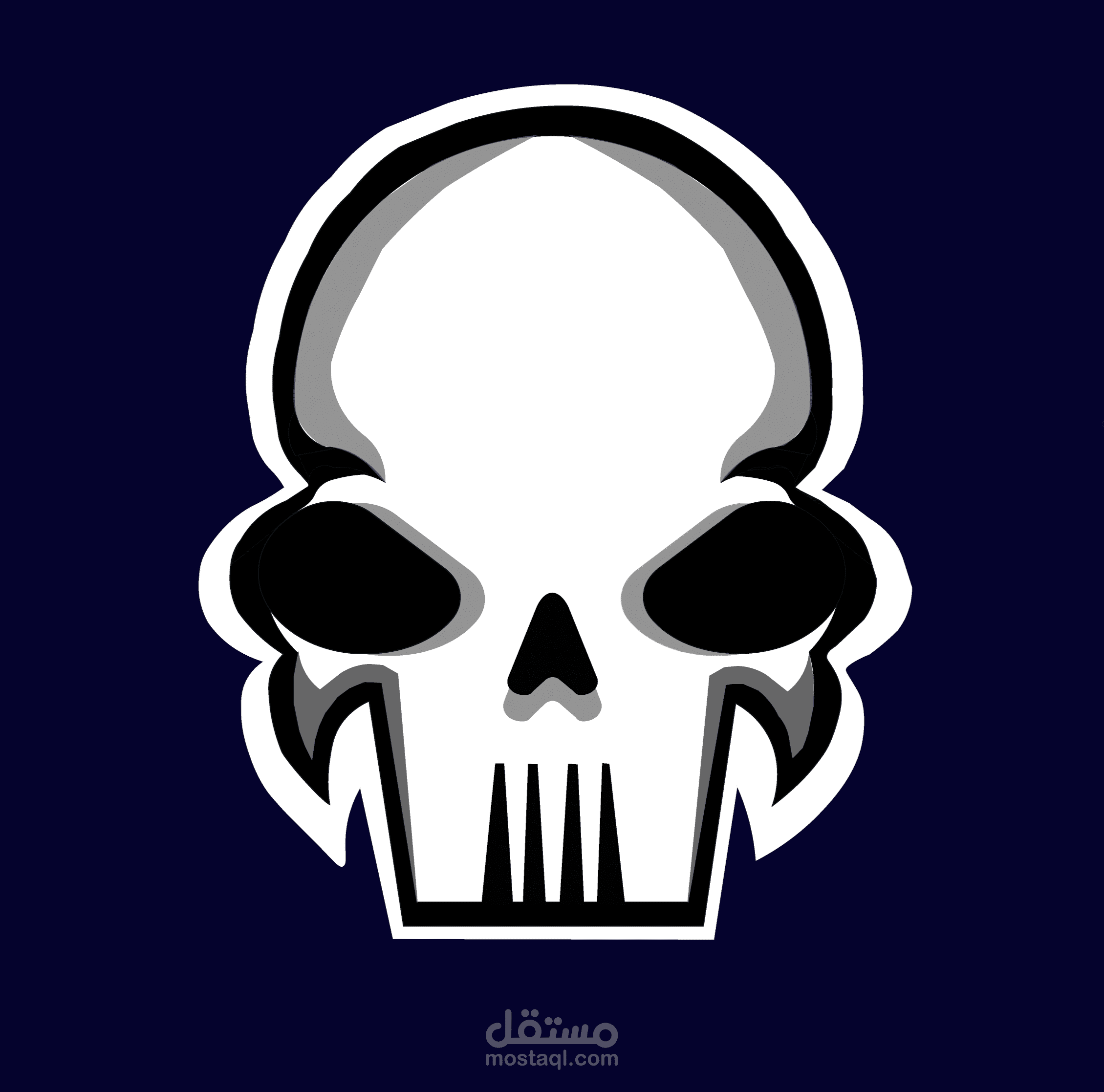 skull abstract design