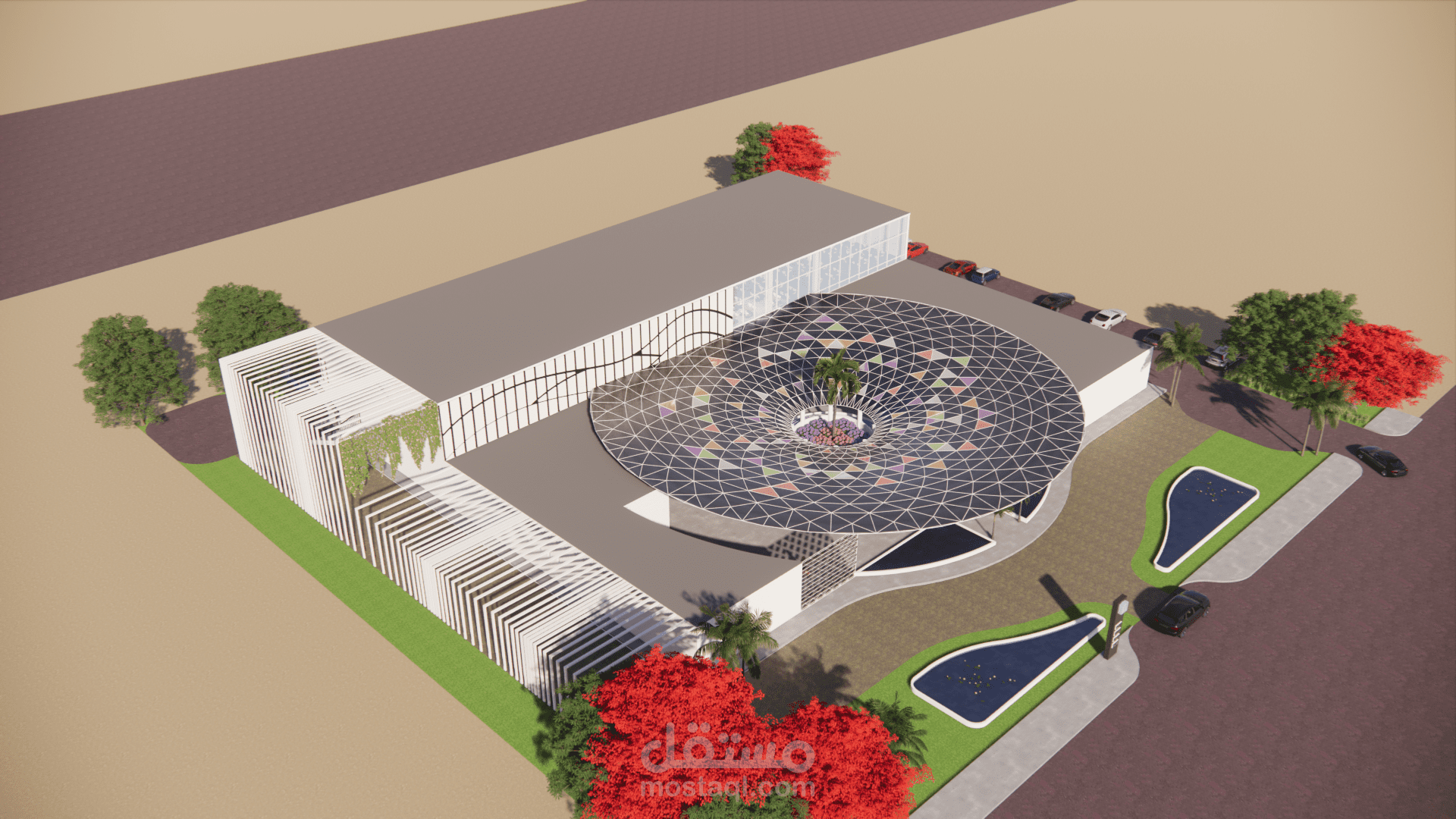 3d renders of a mall project