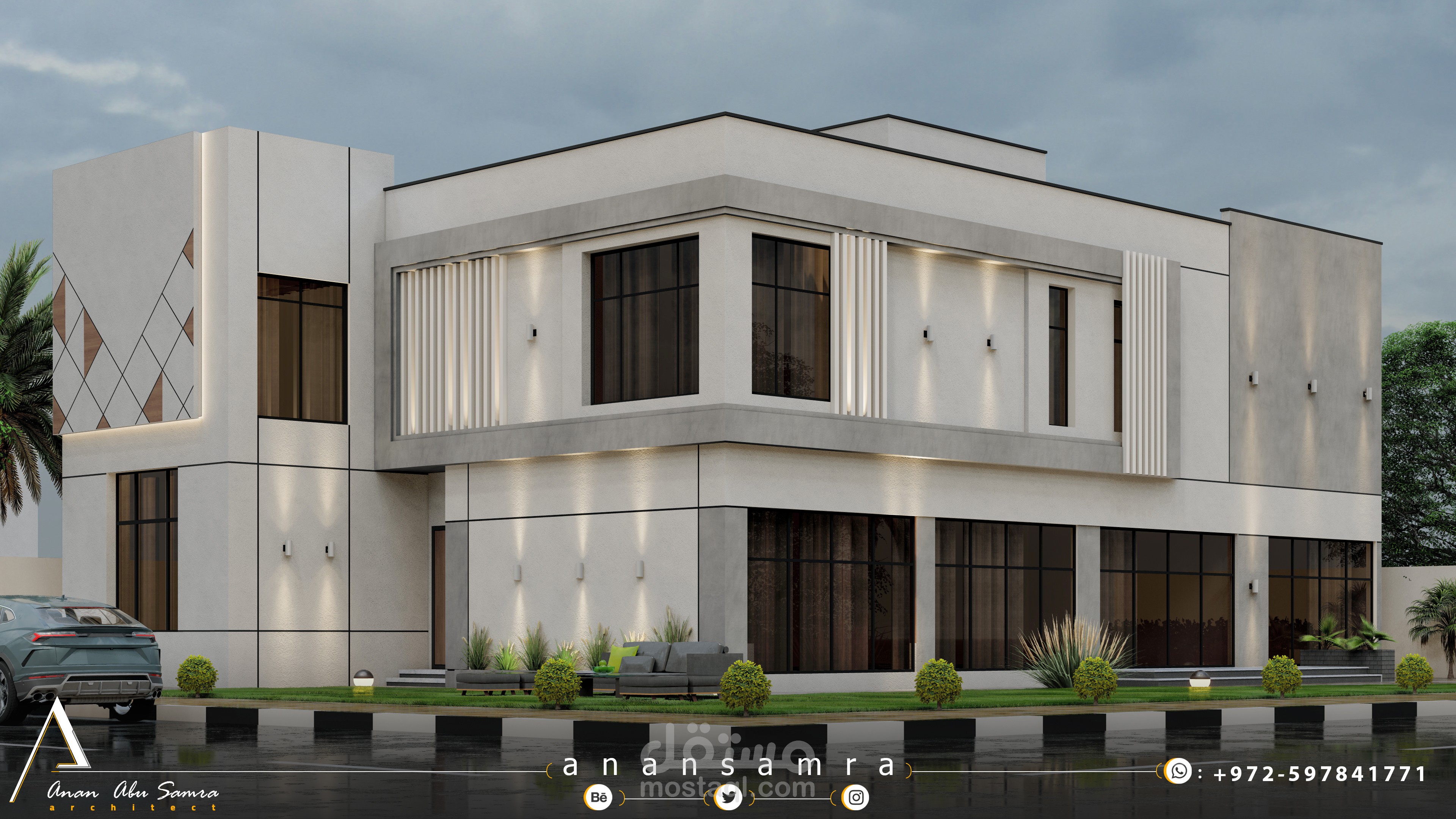 تصميم واجهة فيلا مودرن