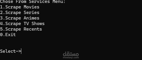 مشروع استخلاص بيانات من موقع "TukTuk Cinema"