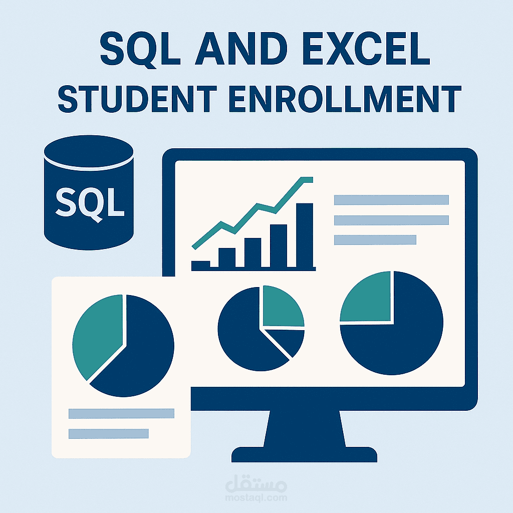 تحليل بيانات تسجيل طلاب باستخدام SQL وExcel لدعم القرار الإداري
