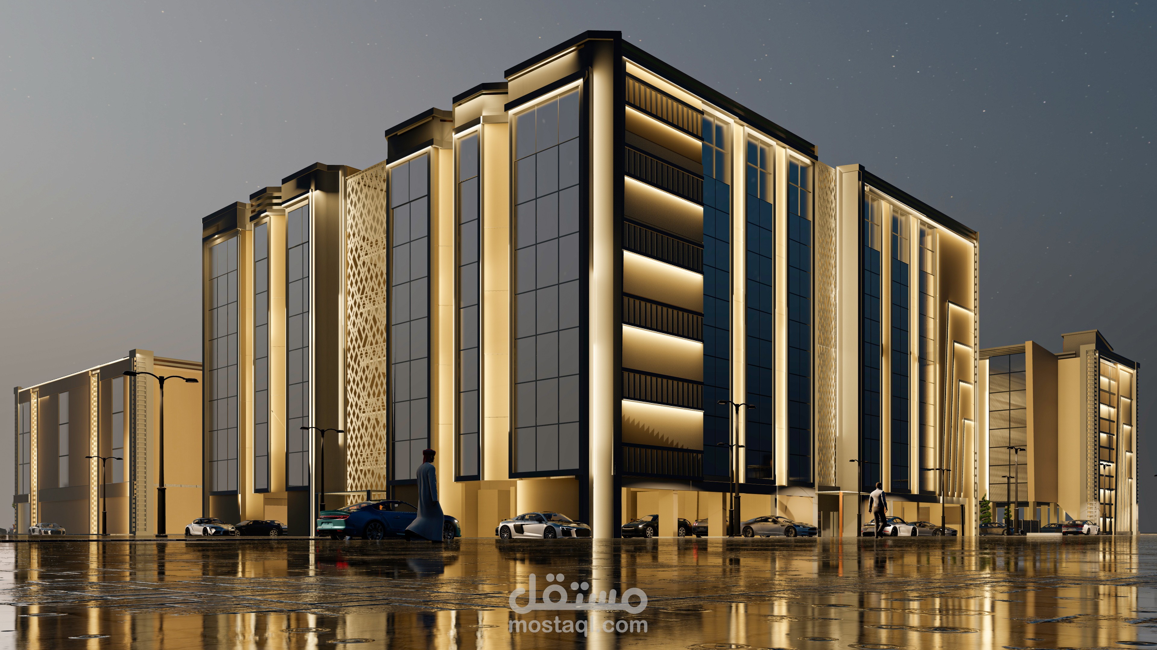 مجمع فندقي تجاري سكني في المملكة العربية السعودية مع جدول الكميات التفصيلي والإجمالي التنفيذي