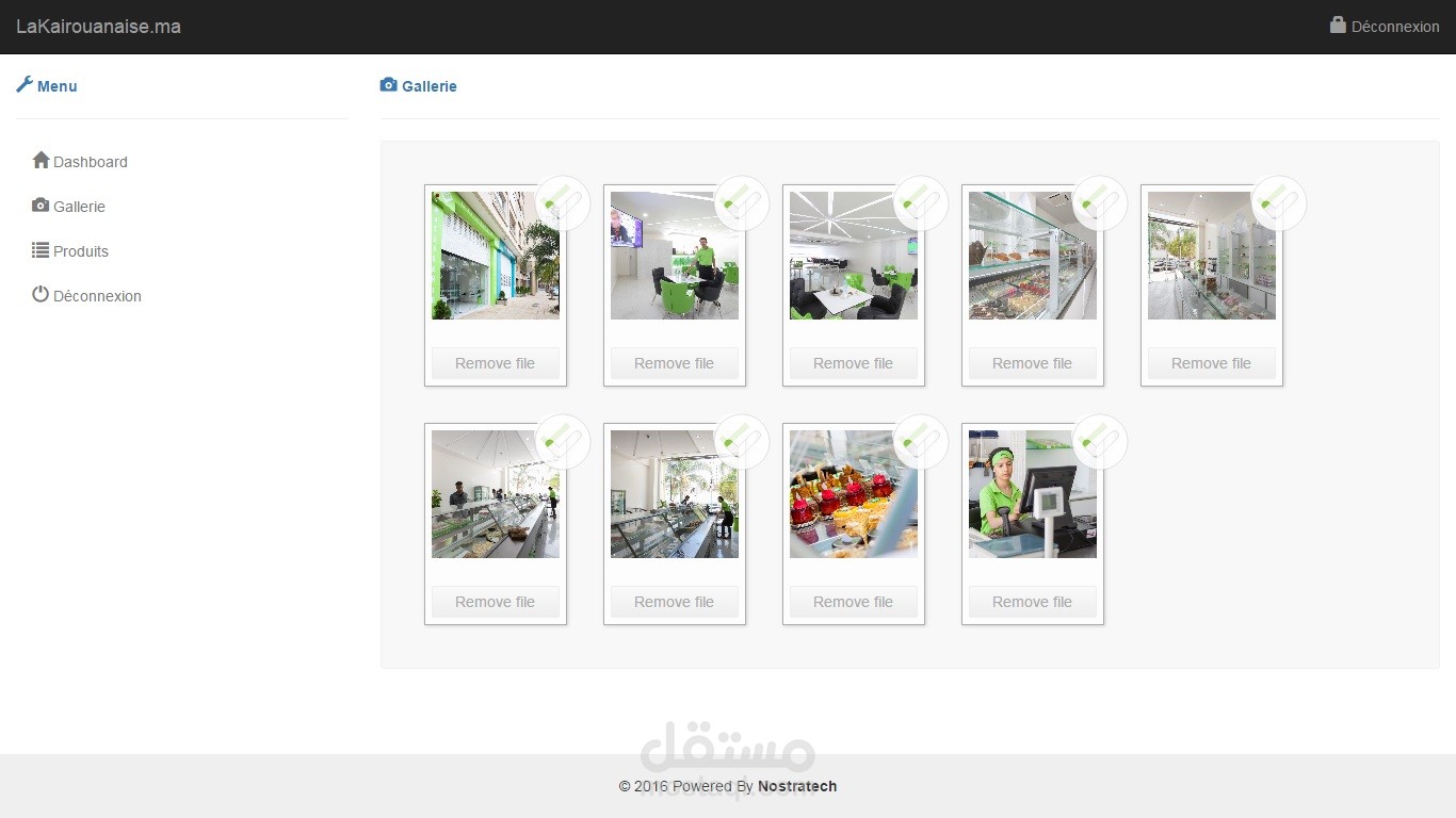 Admin dashboard for Bakery Website