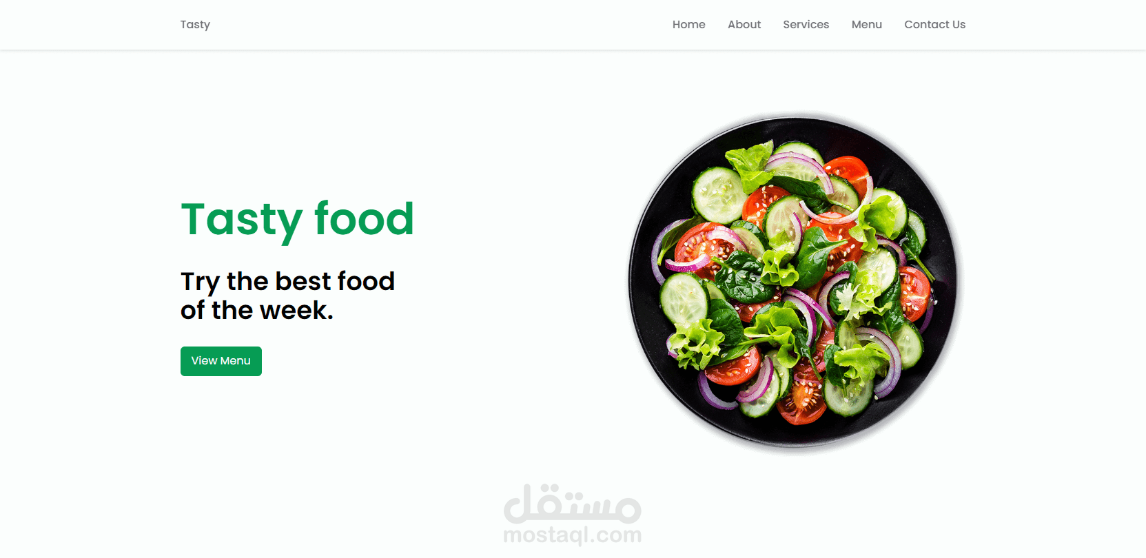 برمجة موقع مطعم