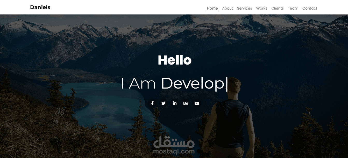 قالب معرض اعمال مبني بإستخدام Bootstrap