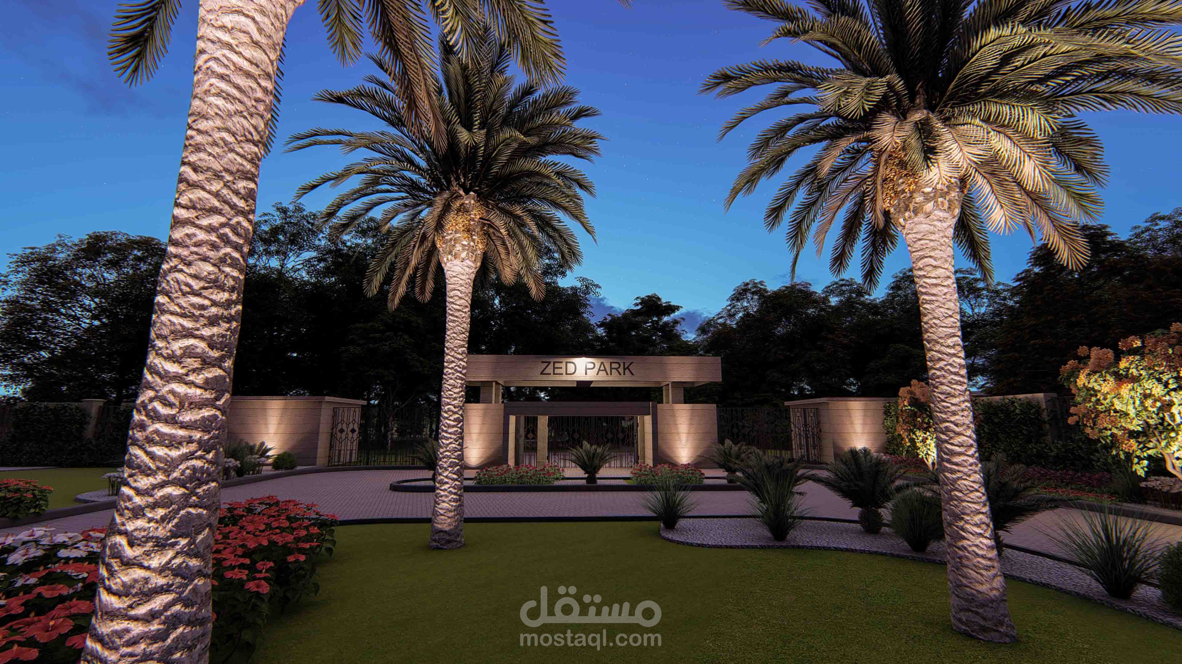 تصميم لانداسكيب لشركة Zed park