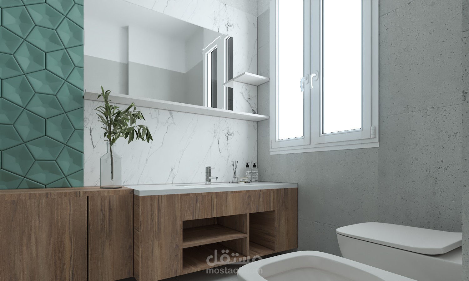 تصميم داخلى لحمام مودرن أتمنى أن ينال إعجابكم