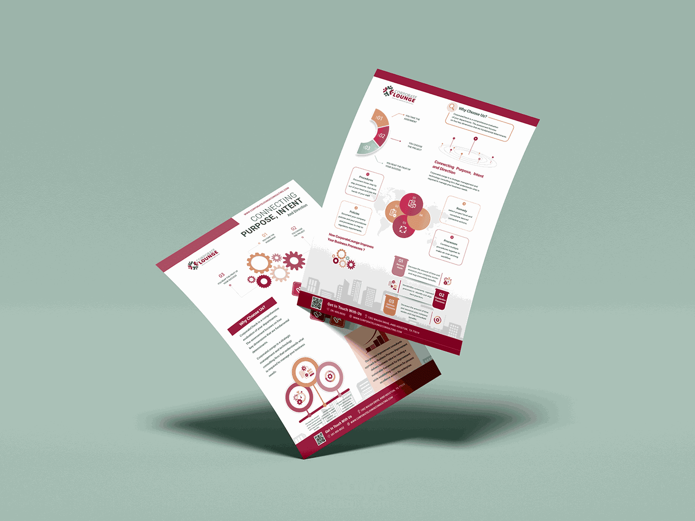 تصميم بروشور احترافي (ثنائي الوجه) بأسلوب عصري وجذاب