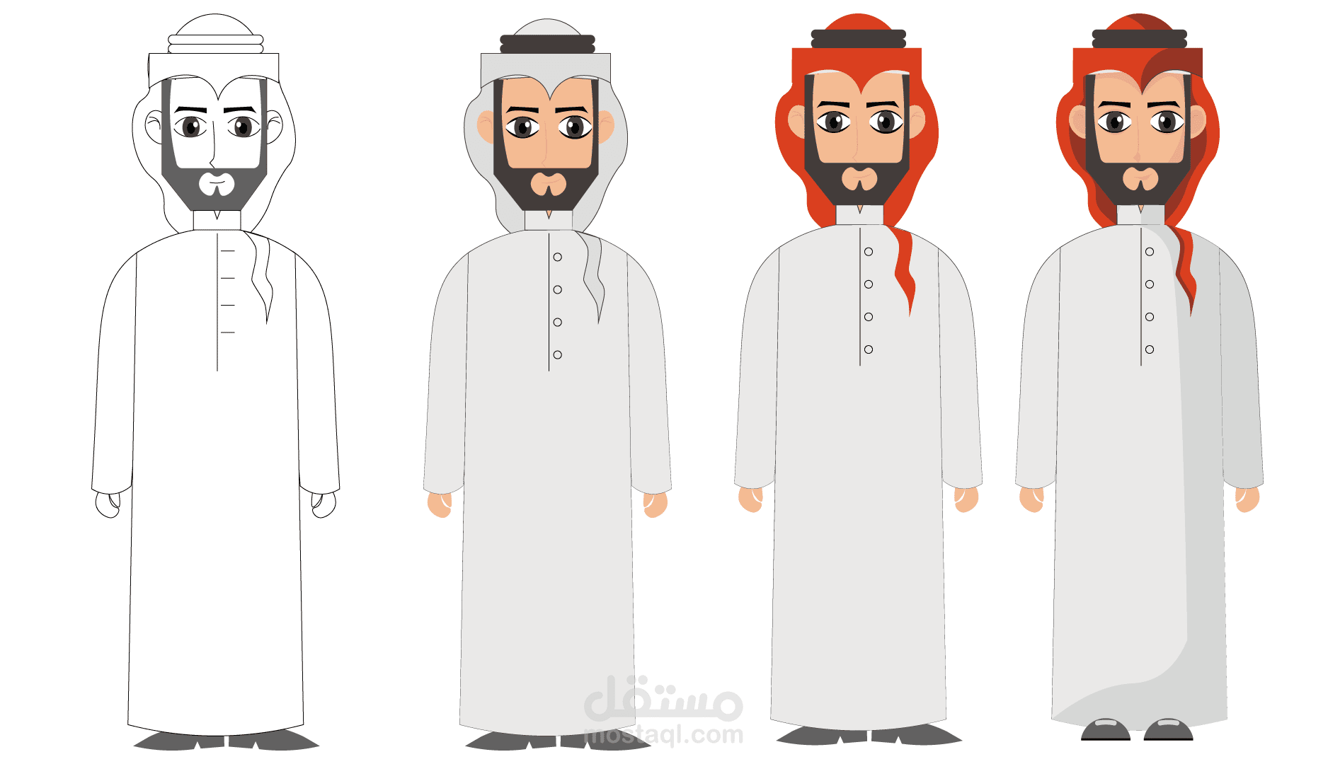 رسم شخصية سعودية