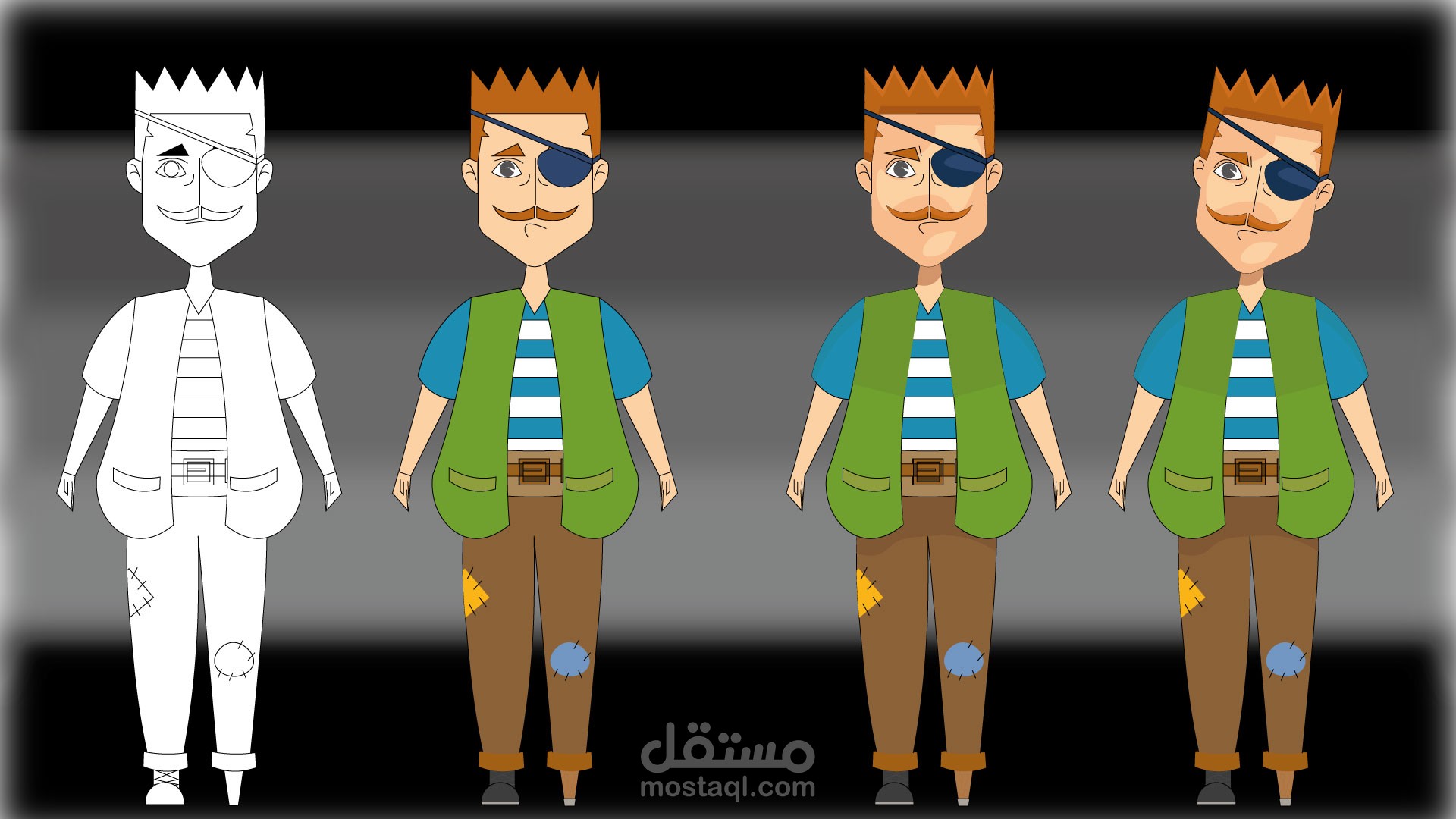 شخصية كرتونية لقرصان