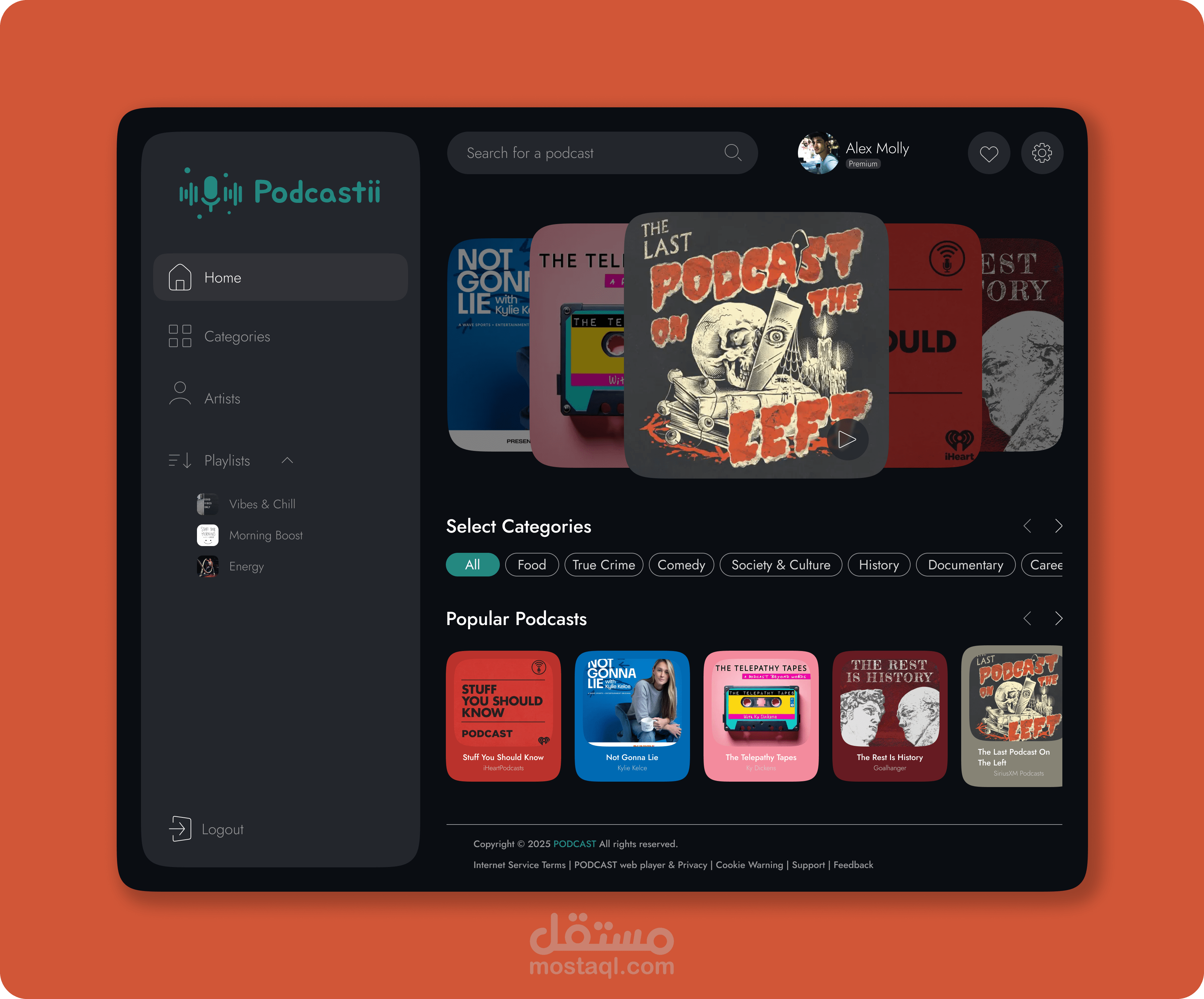 Podcastii – A Modern Podcast Website Design