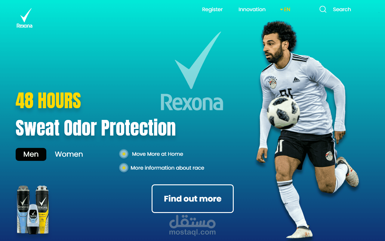 Redesigned the Rexona website