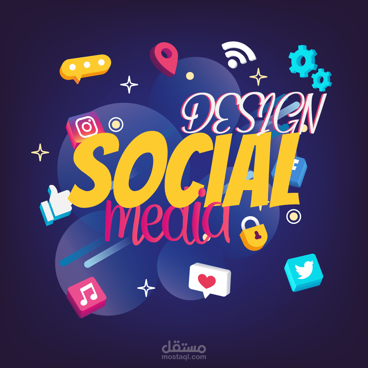 مجموعة تصميمات سوشيال ميديا Social Media Design VOL.1