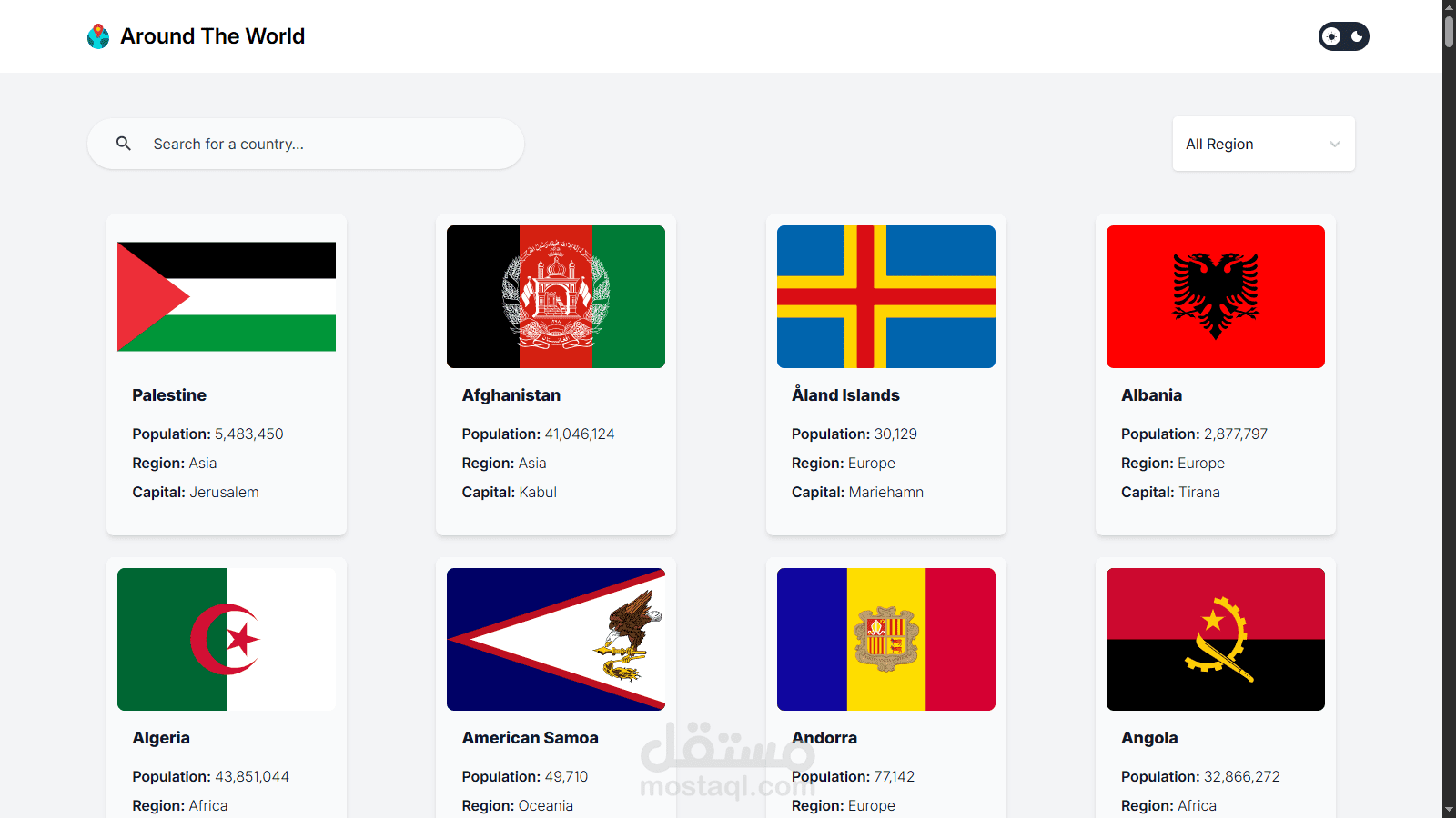 Around The World / Front-End