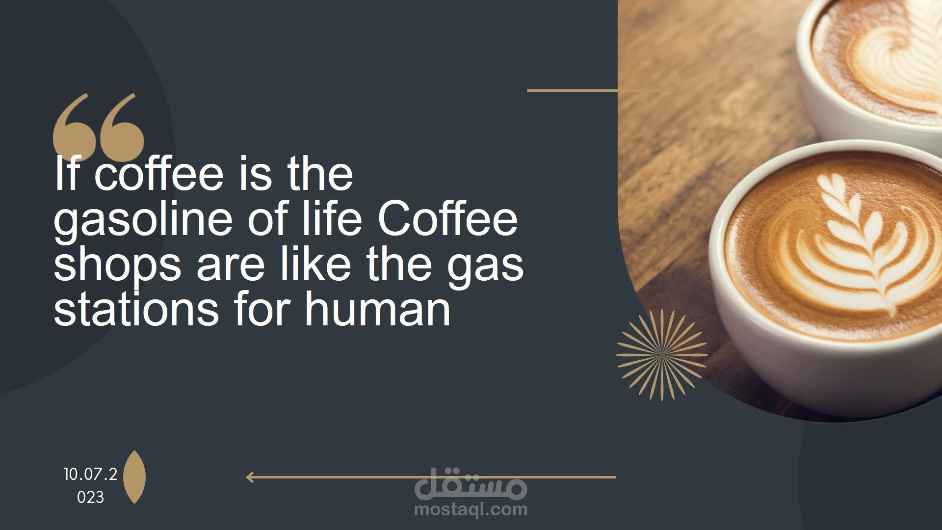 Brown and Dark Blue Modern Coffee Shop Presentation