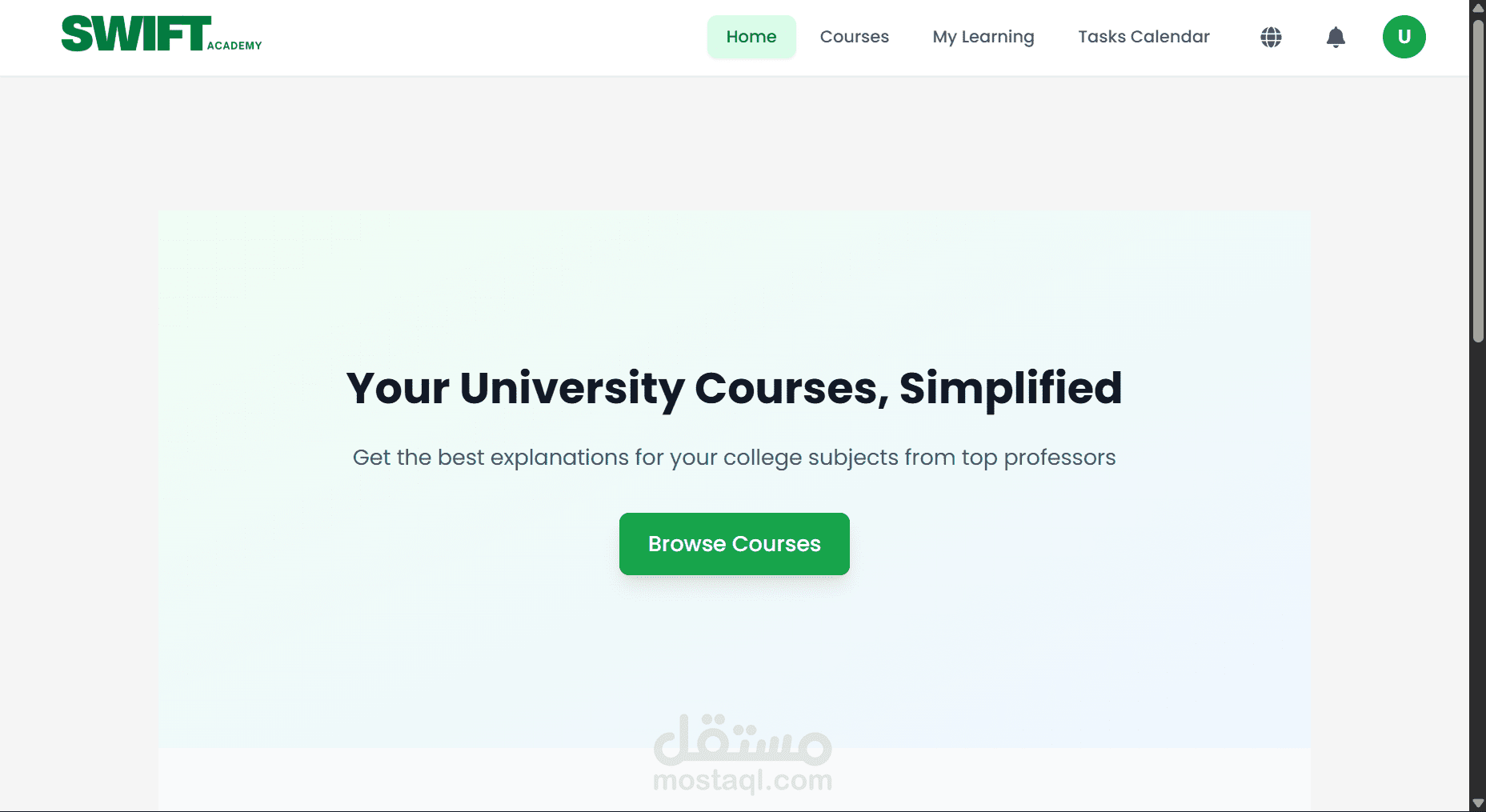 منصة تعليمية تفاعلية قابلة للتوسع (SWIFT Academy)