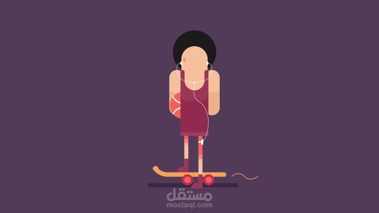 موشن جرافيك - لاعب كرة السلة