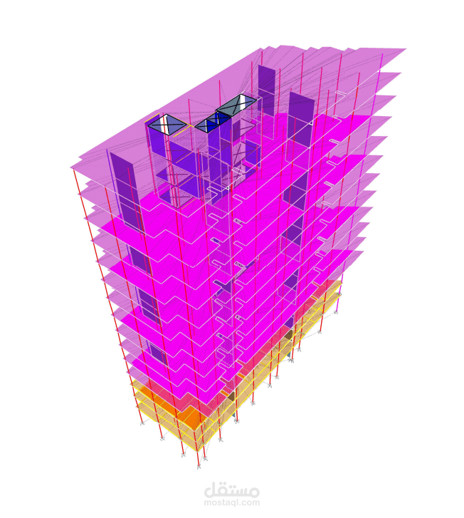 تصميم برج مكون من 15 دور