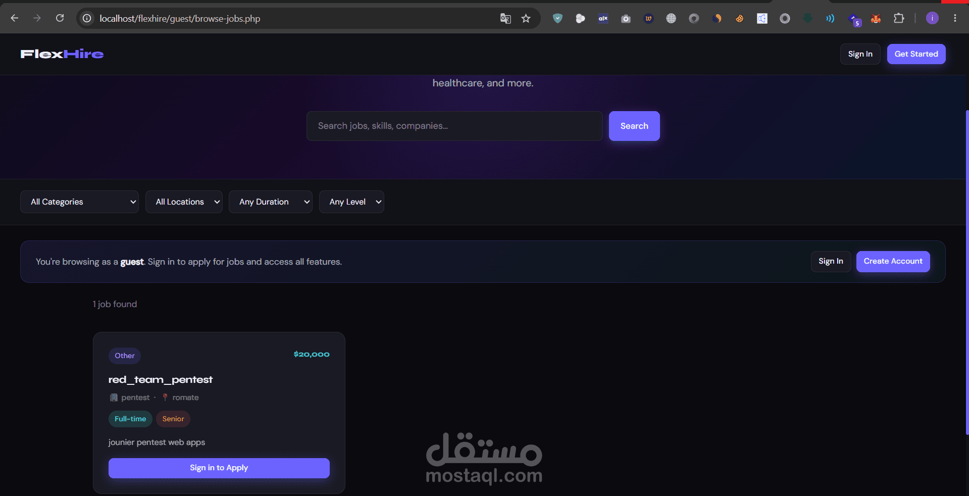 تطوير نظام تسجيل دخول وتوجيه المستخدمين حسب الصلاحيات باستخدام PHP