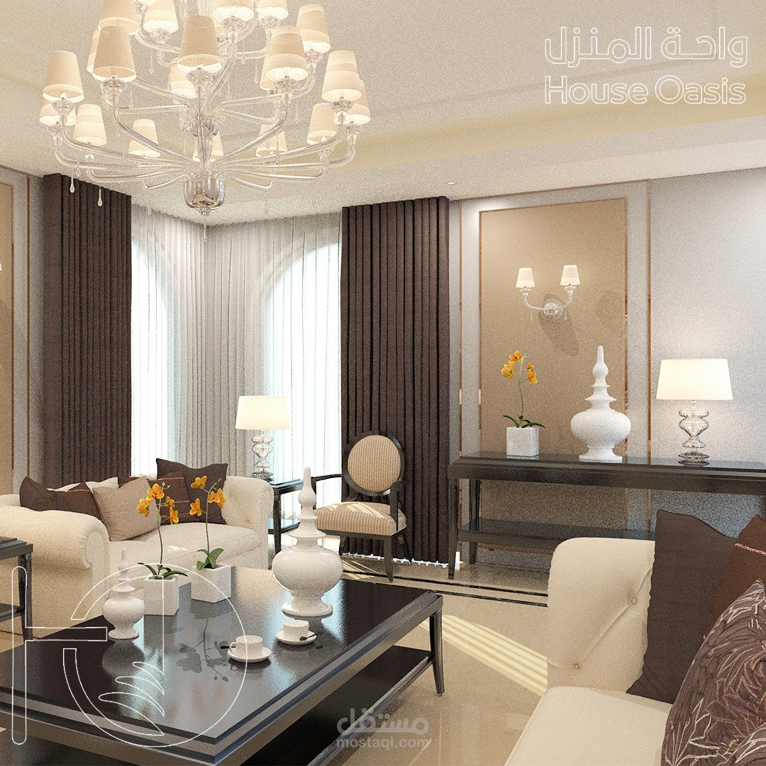 تصميم داخلي لمجلس نساء