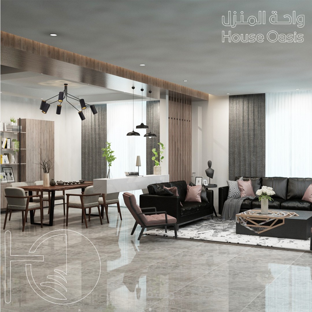 تصميم داخلي لصالة عائلية