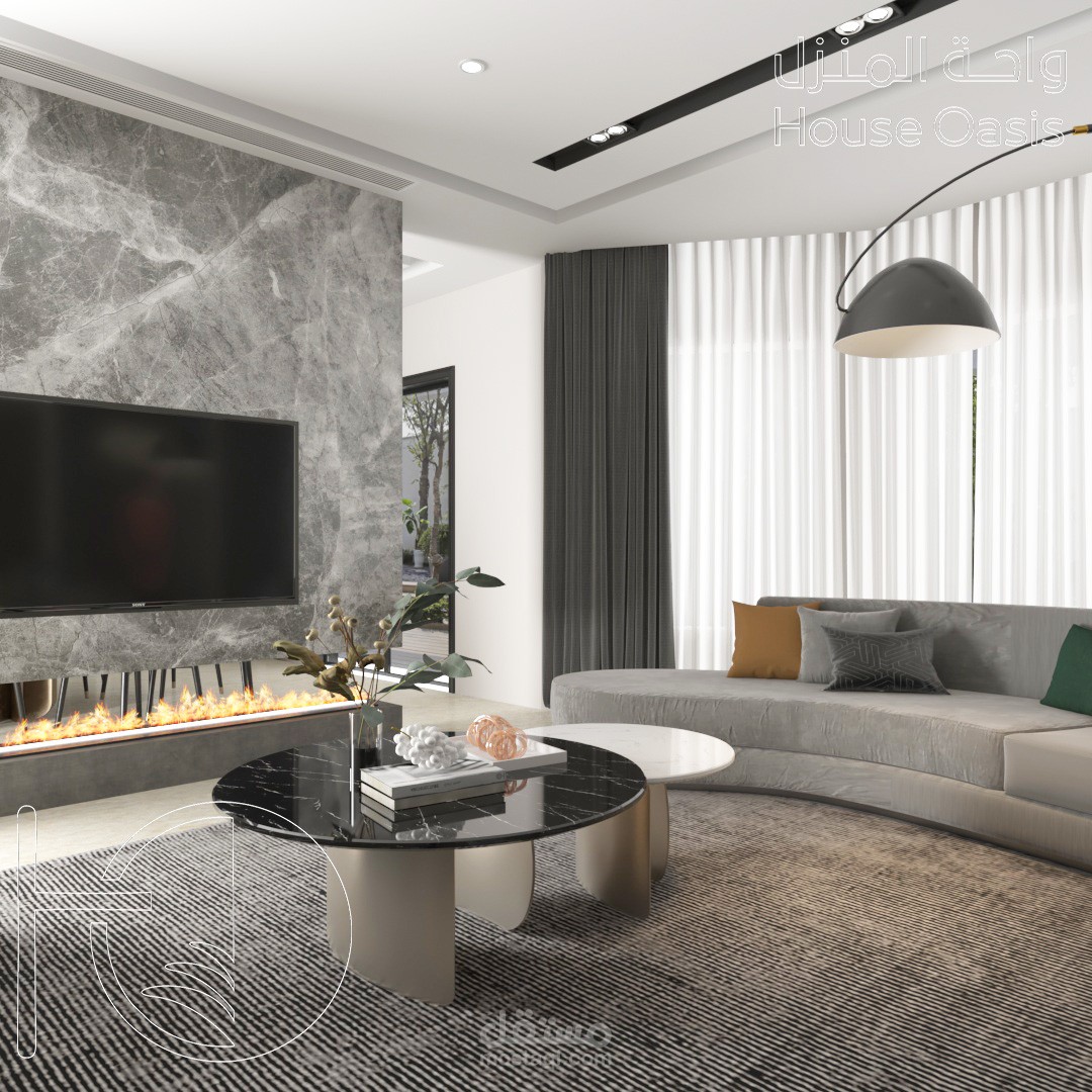 تصميم داخلي لصالة عائلية