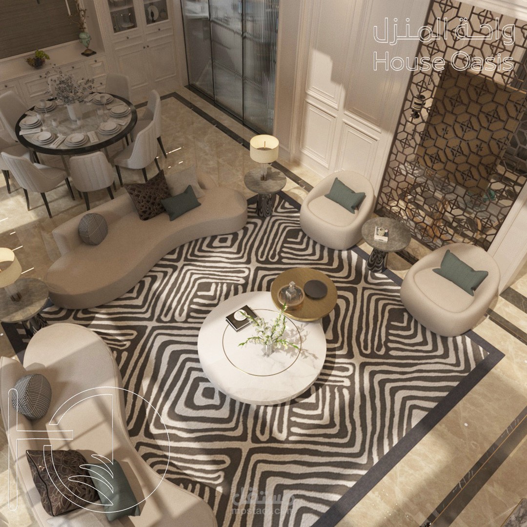 تصميم داخلي لصالة عائلية