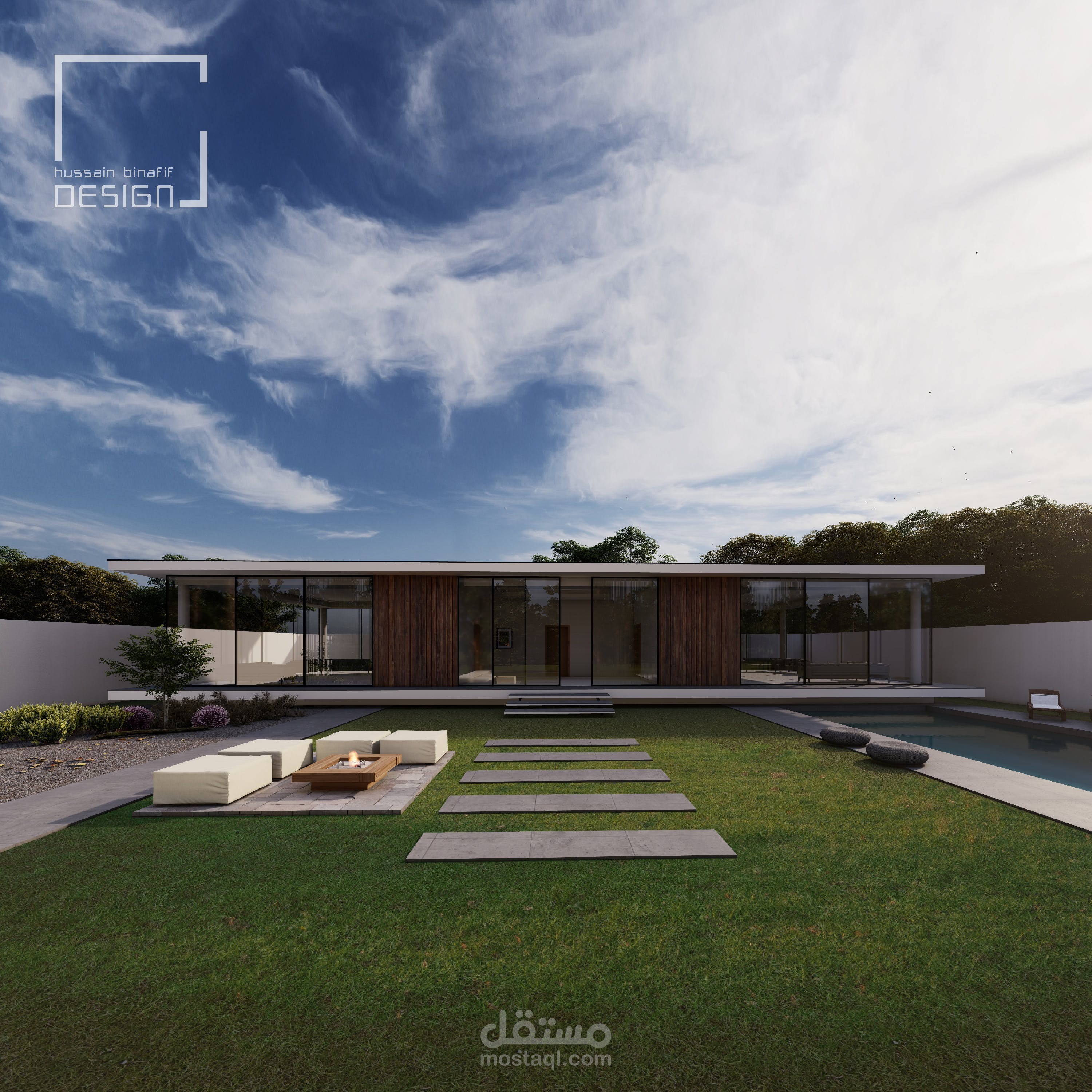 تصميم استراحة عائلية خاصة