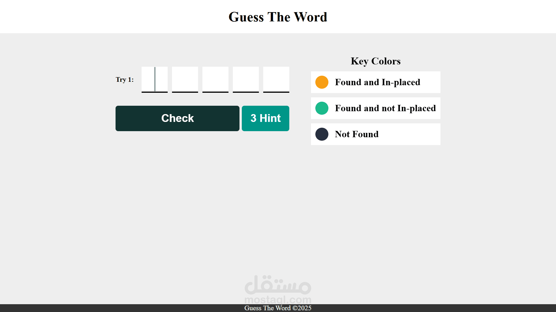 لعبة تخمين الكلمات - Guess The Word