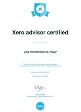 شهادة موثقة من برنامج Xero المحاسبي .