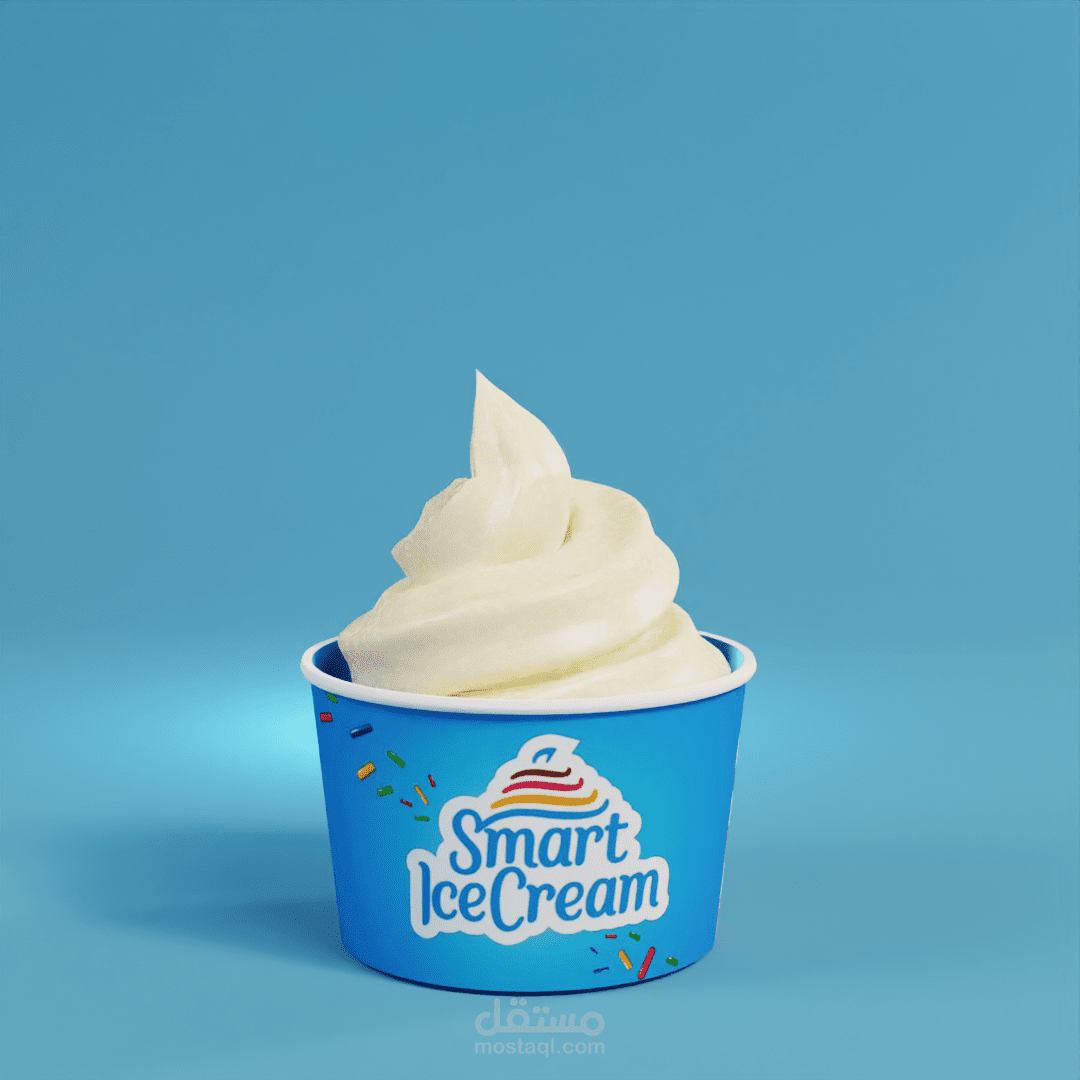 ice cream brand - تصميم ايسكريم لبراند