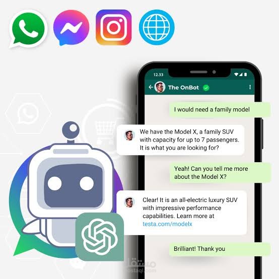 نظام Chatbot ذكي لخدمة العملاء و ربطه ب whatsapp و Instagram